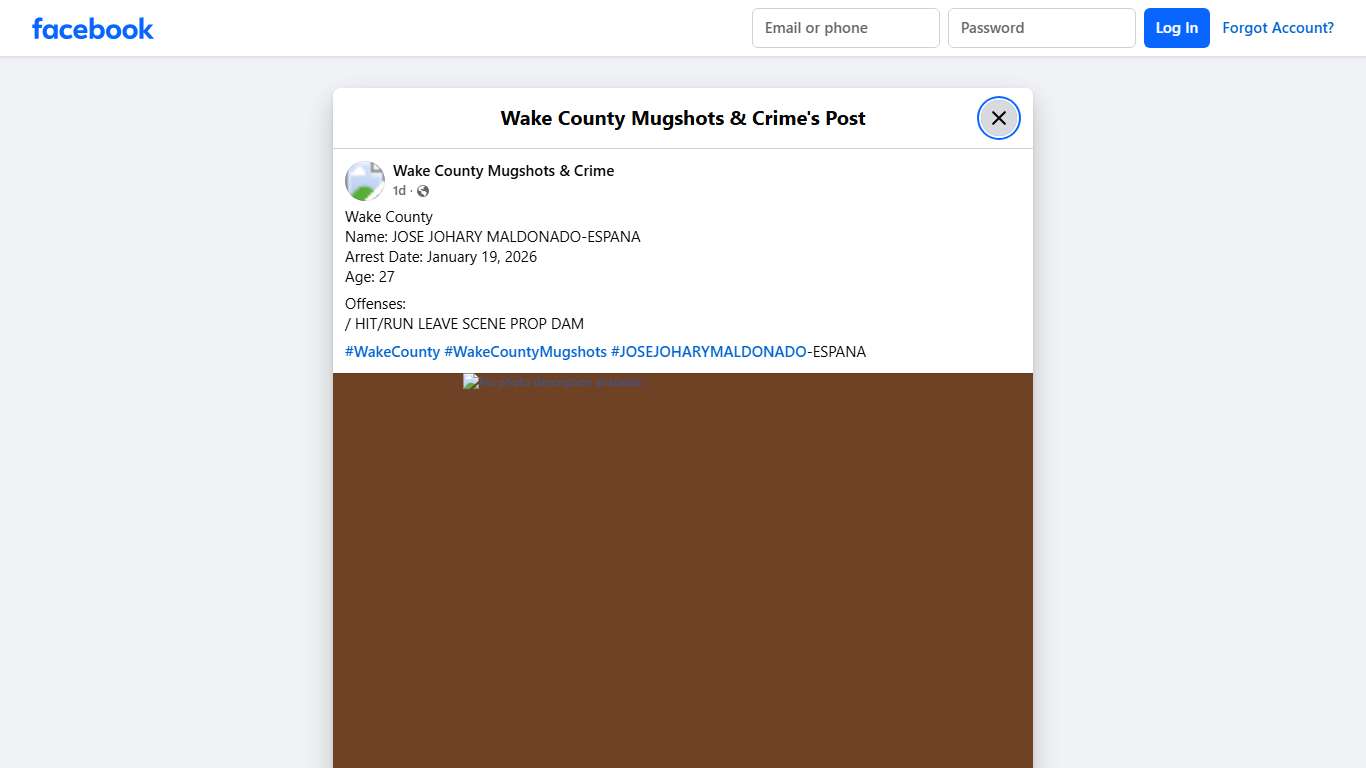 Wake County Name: JOSE... - Wake County Mugshots & Crime | Facebook